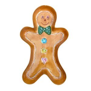 Home‎ Interiors 2004 Home Co Gingerbread Man Baking Serving Dish Oven Micro Safe
